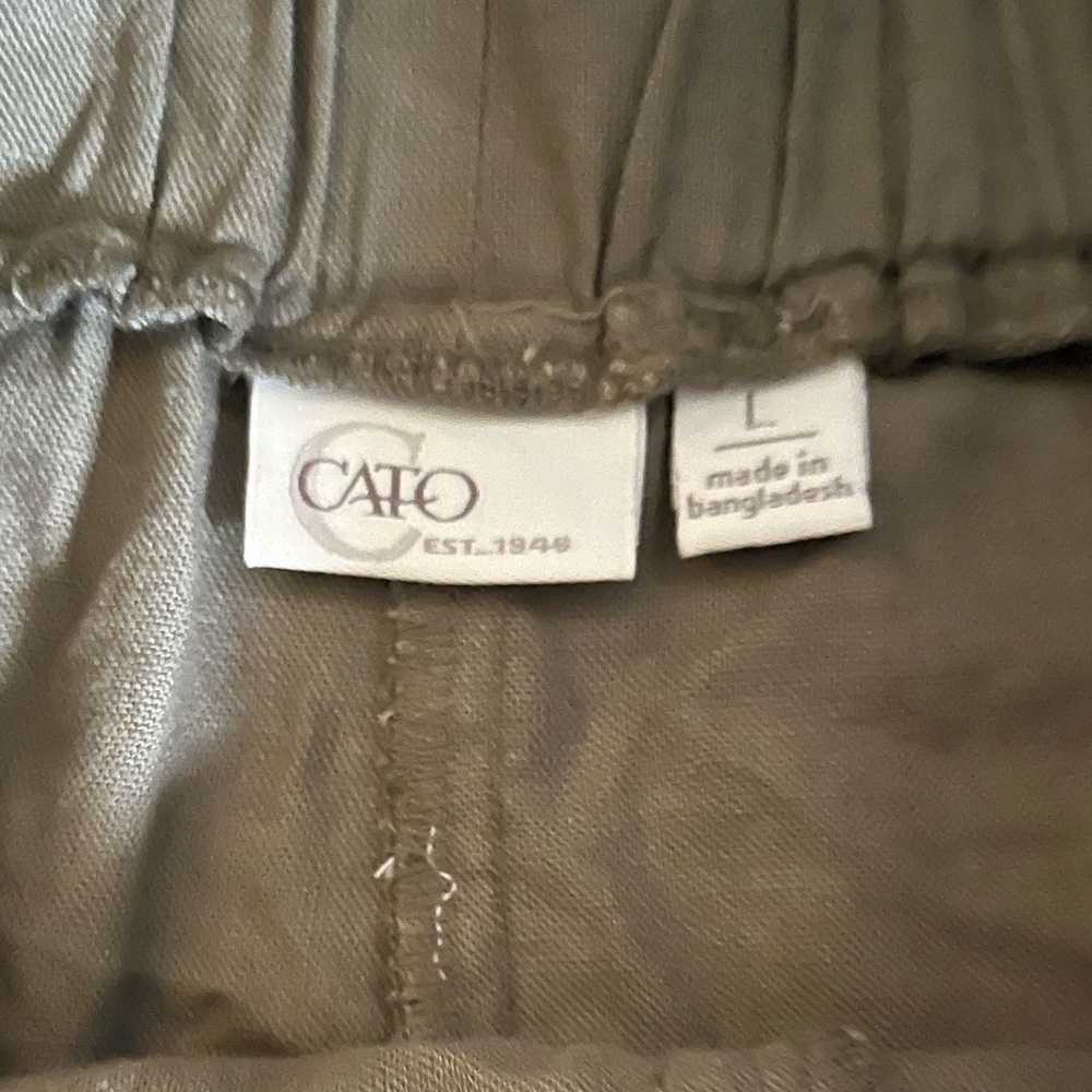 Cato Green Tie Waist Shorts Relaxed Fit Lightweight - Picture 3 of 4